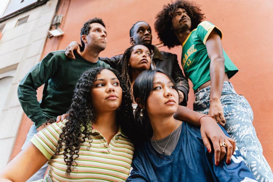 Community members working together